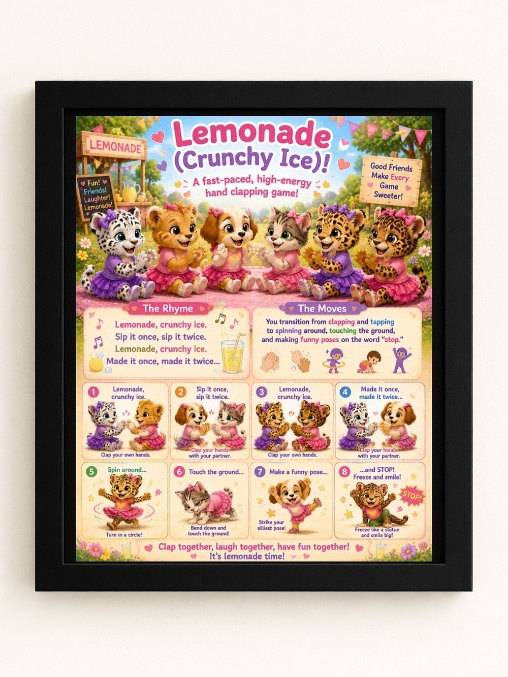 Lemonade (Crunchy Ice)  Animal Friends 8x10 Frame